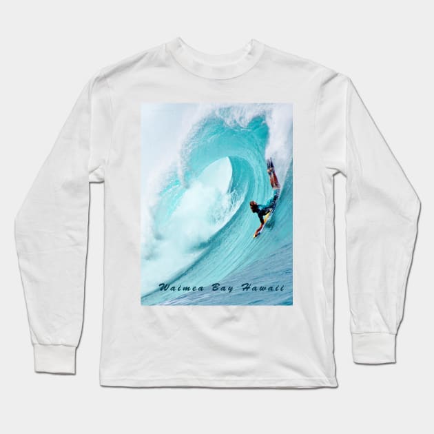 Waimea Big Wave Boogie T-Shirt Long Sleeve T-Shirt by Sky Studio Hawaii